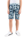 Sam 73 Modre fantovske vzorčaste kratke hlače SAM 73