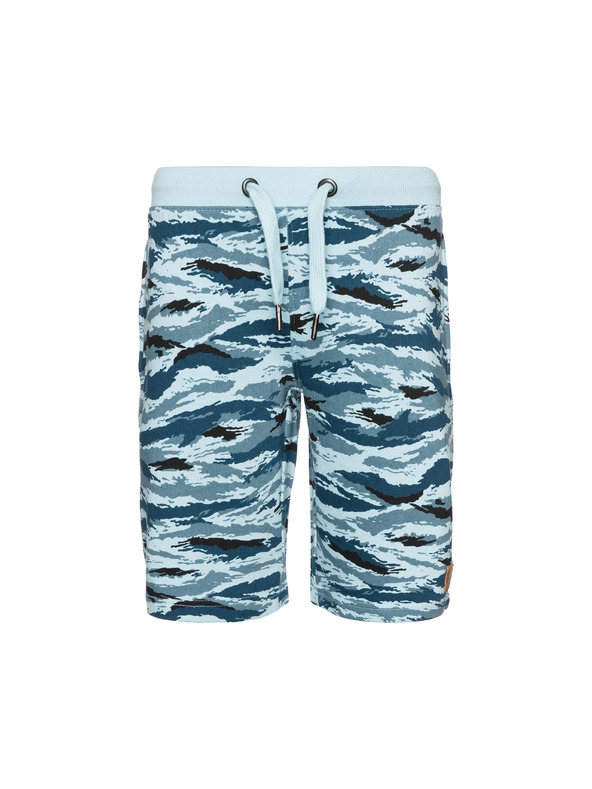 Sam 73 Modre fantovske vzorčaste kratke hlače SAM 73