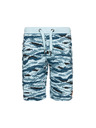 Sam 73 Modre fantovske vzorčaste kratke hlače SAM 73