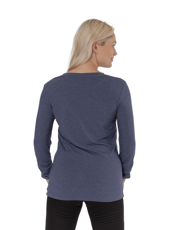 Sam 73 Temno modra ženska majica s tiskom SAM 73