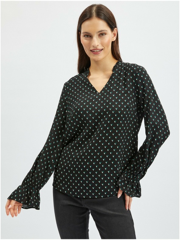 Orsay Črna ženska vzorčasta bluza ORSAY