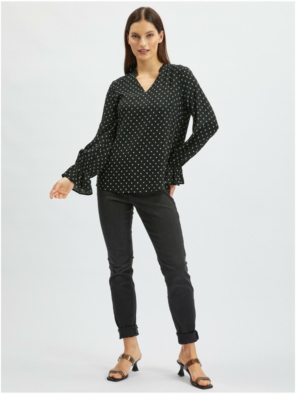 Orsay Črna ženska vzorčasta bluza ORSAY