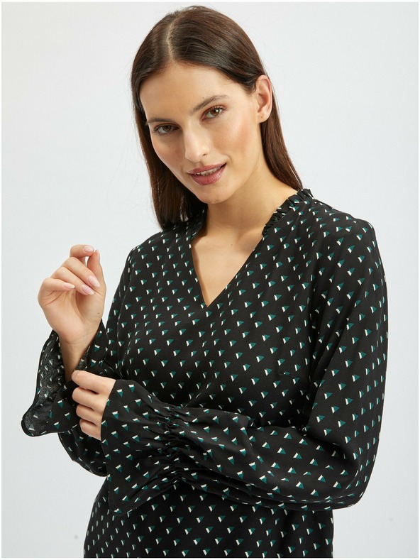 Orsay Črna ženska vzorčasta bluza ORSAY