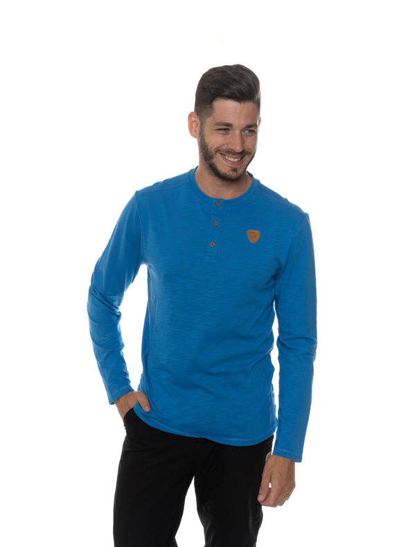 Sam 73 Modra moška majica z gumbi SAM 73