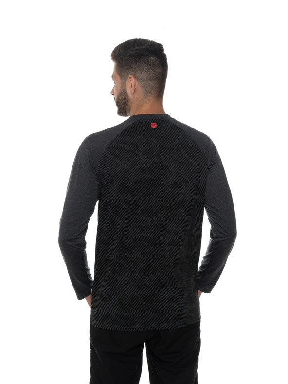 Sam 73 Temno sivo moško vzorčasto majico SAM 73