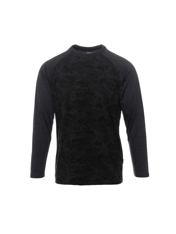 Sam 73 Temno sivo moško vzorčasto majico SAM 73