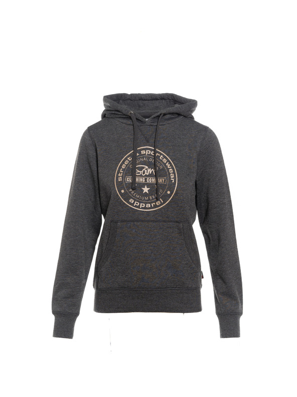 Sam 73 Temno siva ženska majica zotiskom SAM 73