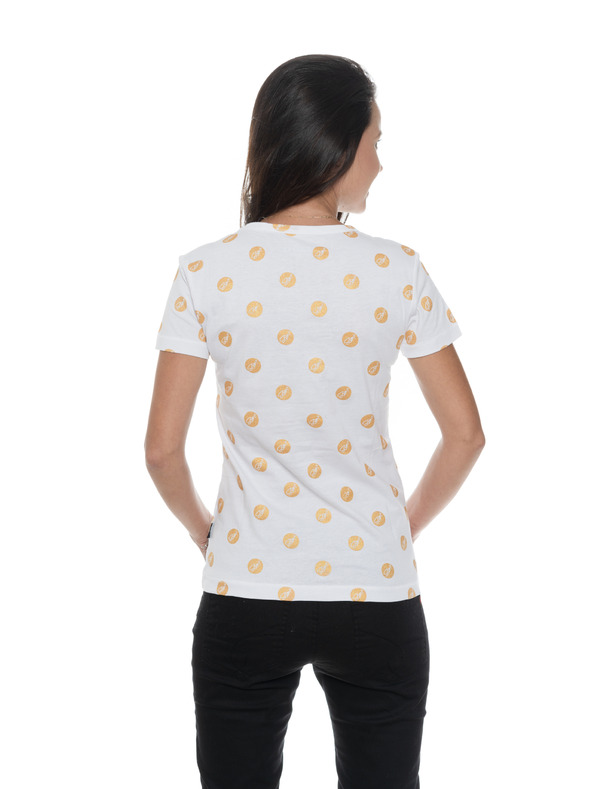 Sam 73 Bela ženska majica s potiskom SAM 73