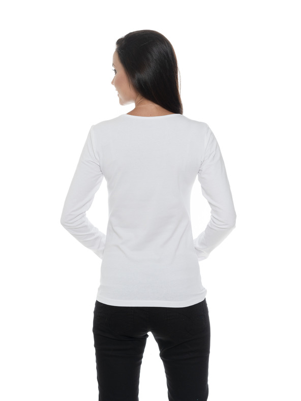 Sam 73 Bela ženska majica s potiskom SAM 73