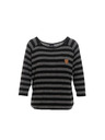 Sam 73 Črno-sivo prugasto žensko majico SAM 73