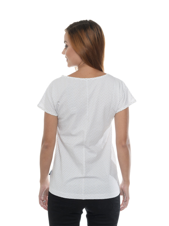 Sam 73 Belo žensko vzorčasto majico SAM 73