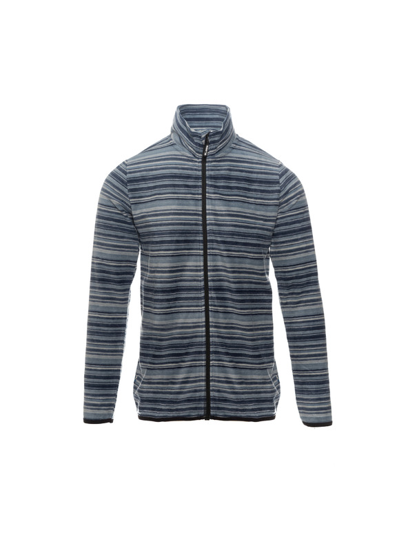 Sam 73 Modra moška fleece prugasta jopica SAM 73