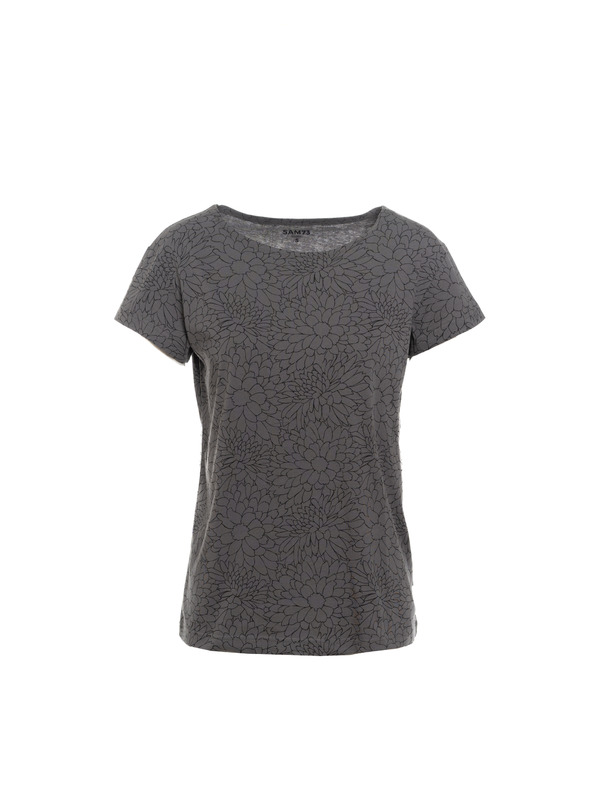 Sam 73 Siva ženska cvetlična majica SAM 73