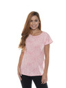 Sam 73 Rožnata ženska cvetlična majica SAM 73