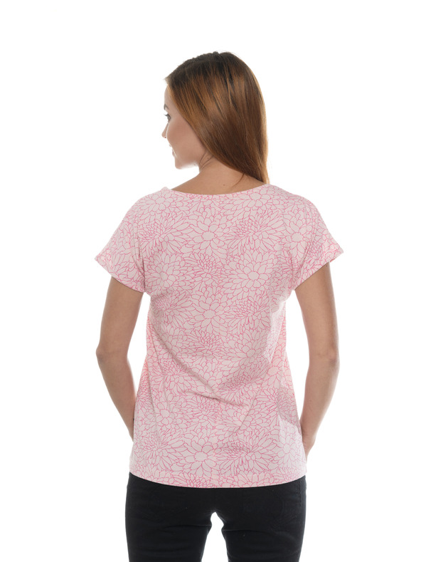 Sam 73 Rožnata ženska cvetlična majica SAM 73
