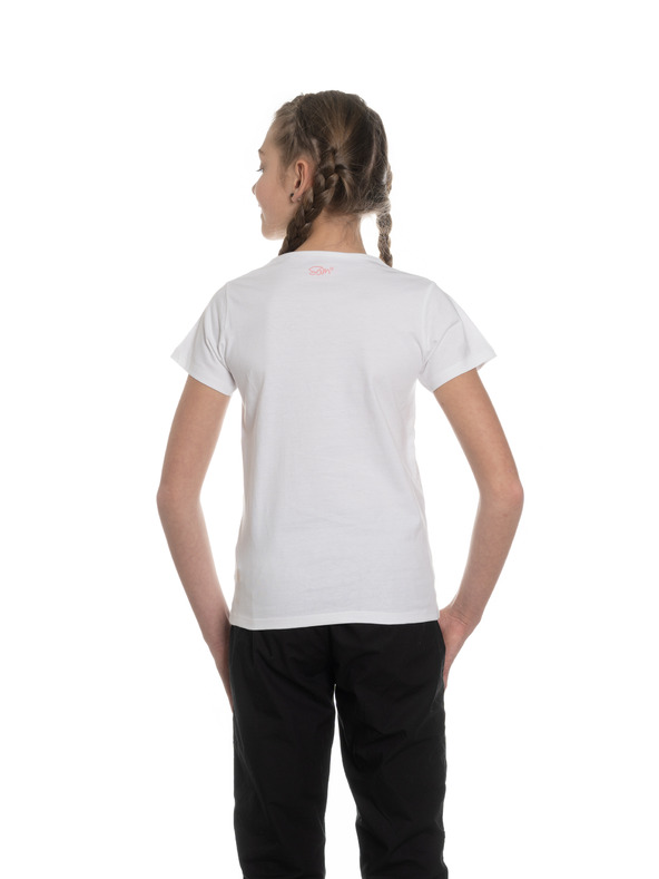 Sam 73 Bela dekliška majica s potiskom SAM 73