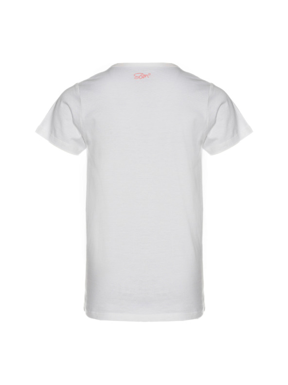 Sam 73 Bela dekliška majica s potiskom SAM 73