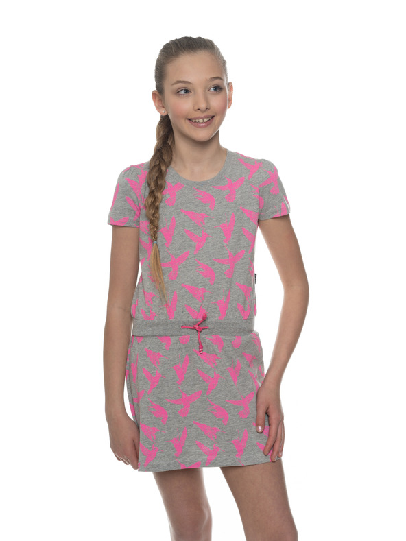 Sam 73 Sive dekliške vzorčaste obleke SAM 73