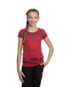Sam 73 Rdeča dekliška majica s potiskom SAM 73