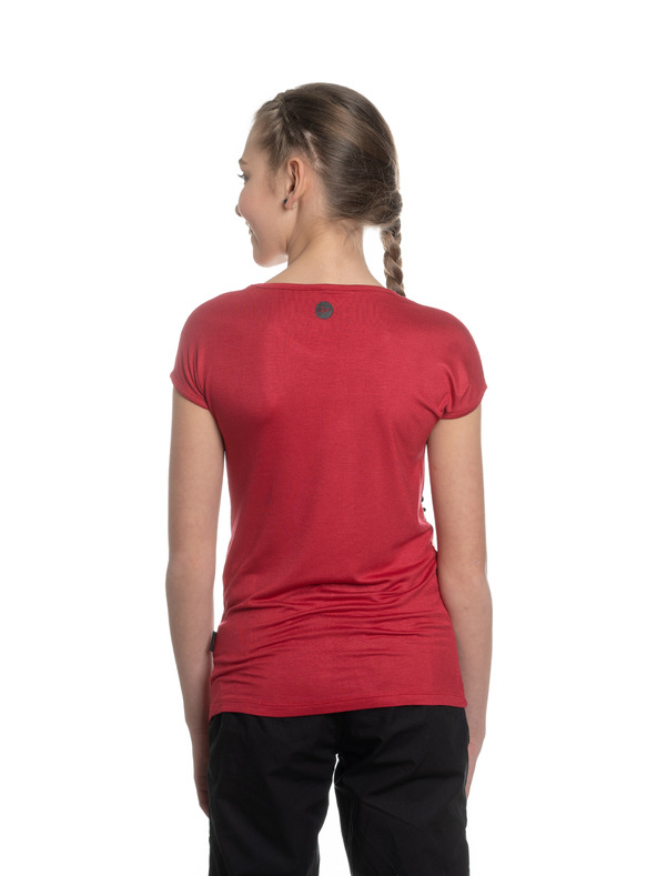 Sam 73 Rdeča dekliška majica s potiskom SAM 73