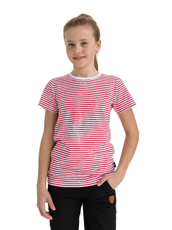 Sam 73 Rdeče-belo prugasto otroško majico SAM 73