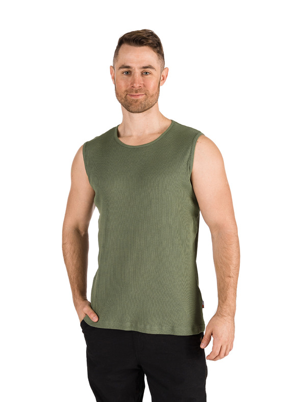 Sam 73 Zelena moška majica brez rokavov SAM 73 Adim