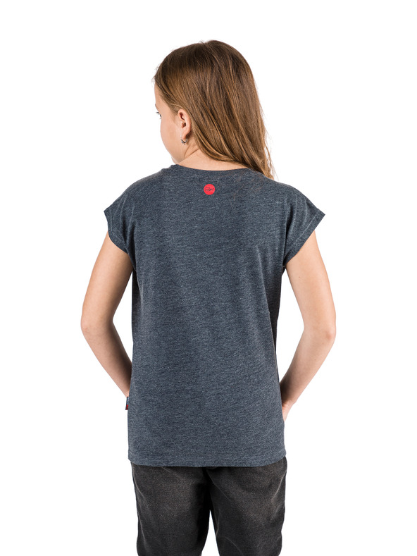 Sam 73 Temno modro dekliško majico s potiskom SAM 73