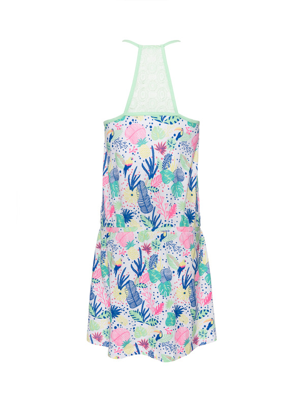 Sam 73 Rožnato-modre vzorčaste dekliške obleke SAM 73 Lemo