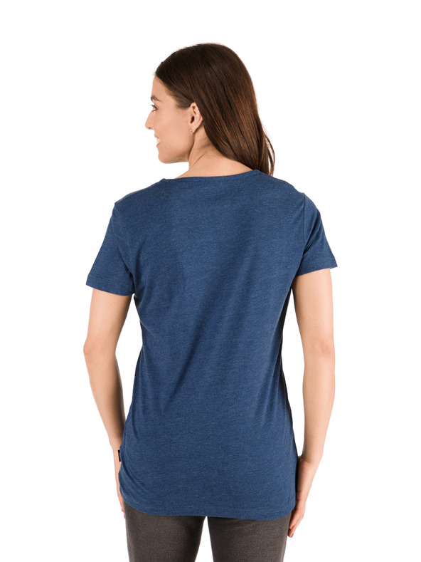 Sam 73 Temno modra ženska majica s tiskom SAM 73