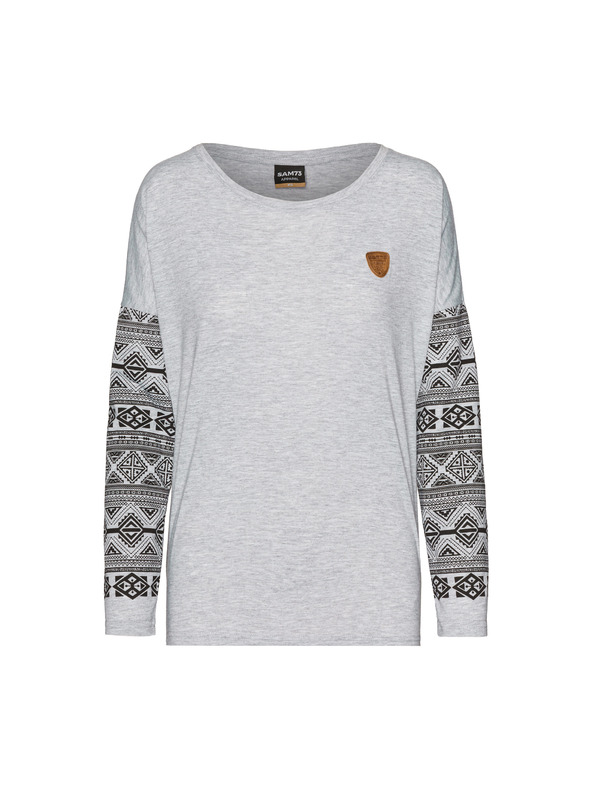 Sam 73 Sivo žensko majico SAM 73 Beatrice
