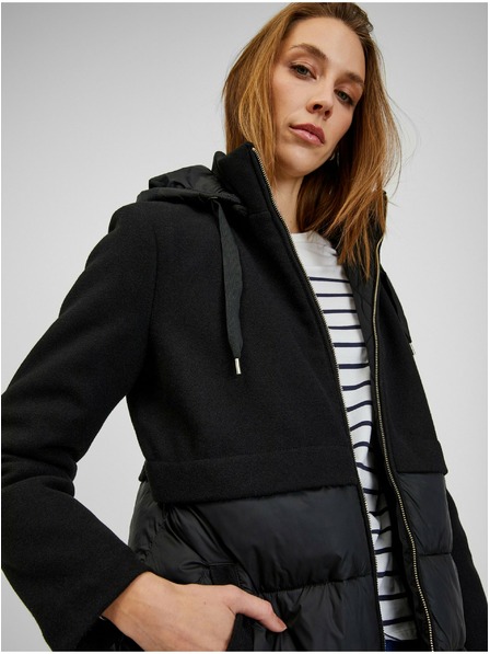 Orsay Črn ženski prešit plašč ORSAY Selina