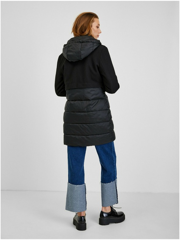 Orsay Črn ženski prešit plašč ORSAY Selina