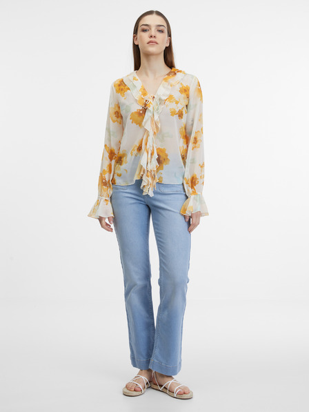 Orsay Bela ženska cvetlična bluza ORSAY