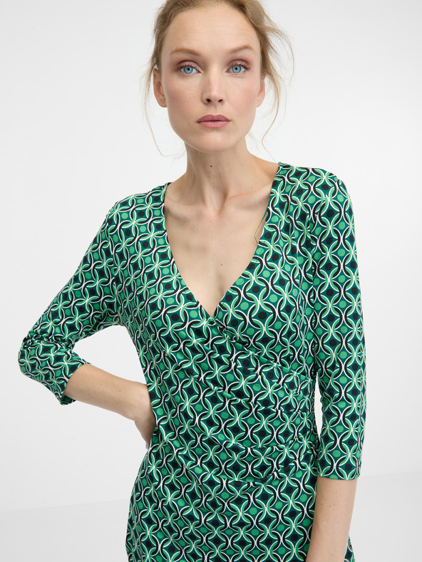 Orsay Zelena ženska obleka do kolen ORSAY