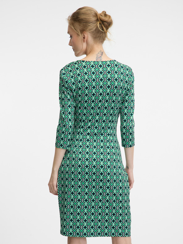 Orsay Zelena ženska obleka do kolen ORSAY