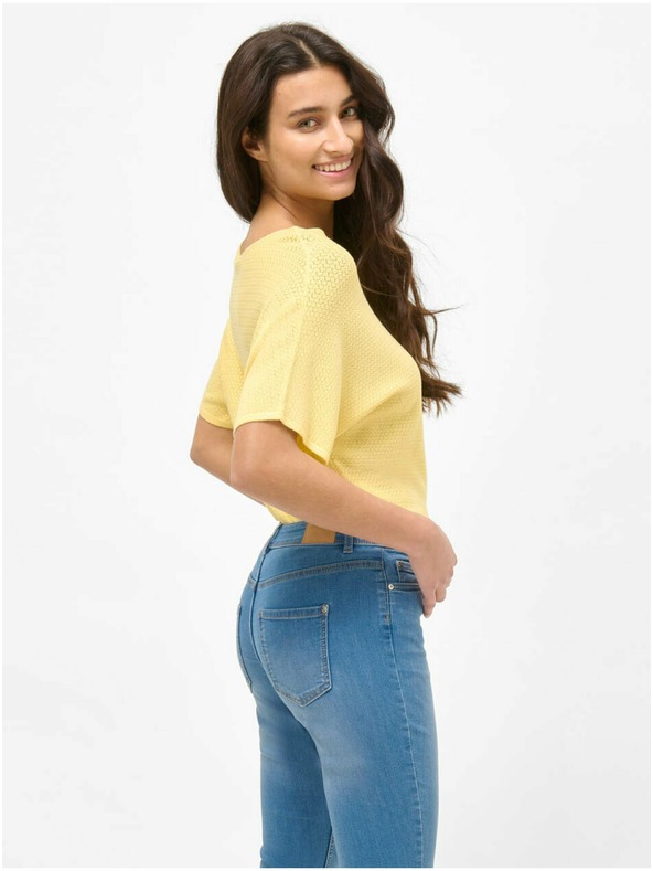 Orsay Modre denim tričetrtinske kratke hlače ORSAY