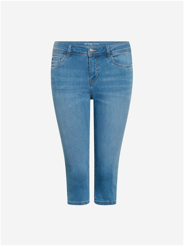 Orsay Modre denim tričetrtinske kratke hlače ORSAY