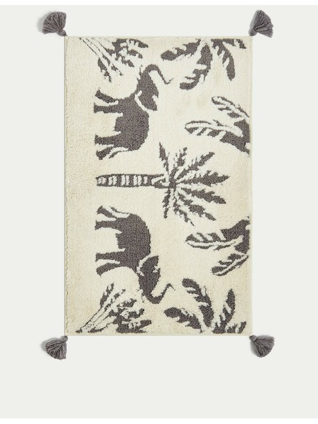 Marks & Spencer Kopalna podloga iz bombažne mešanice z motivom slona Marks & Spencer siva