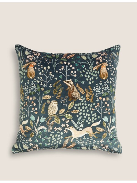 Marks & Spencer Vezenjena blazina z motivom gozda Marks & Spencer mornarsko modra