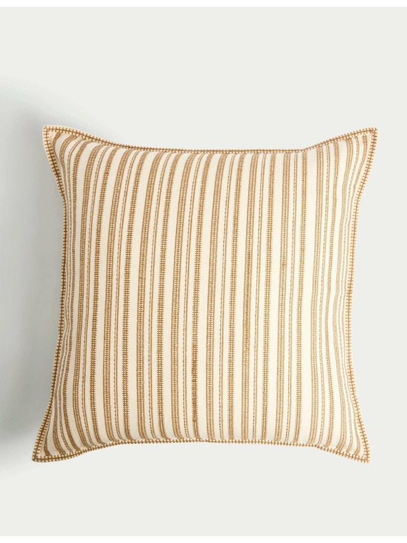 Marks & Spencer Prižasta blazina z vezenino, iz čiste bombaževine Marks & Spencer rumena