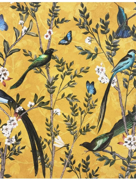 Marks & Spencer Žametna blazina s ptički Marks & Spencer rumena