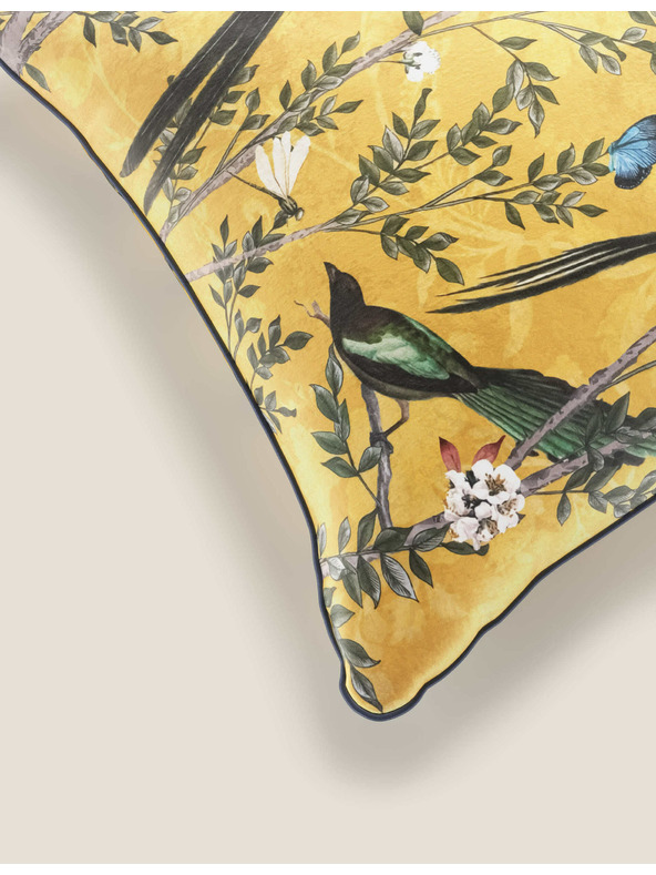 Marks & Spencer Žametna blazina s ptički Marks & Spencer rumena