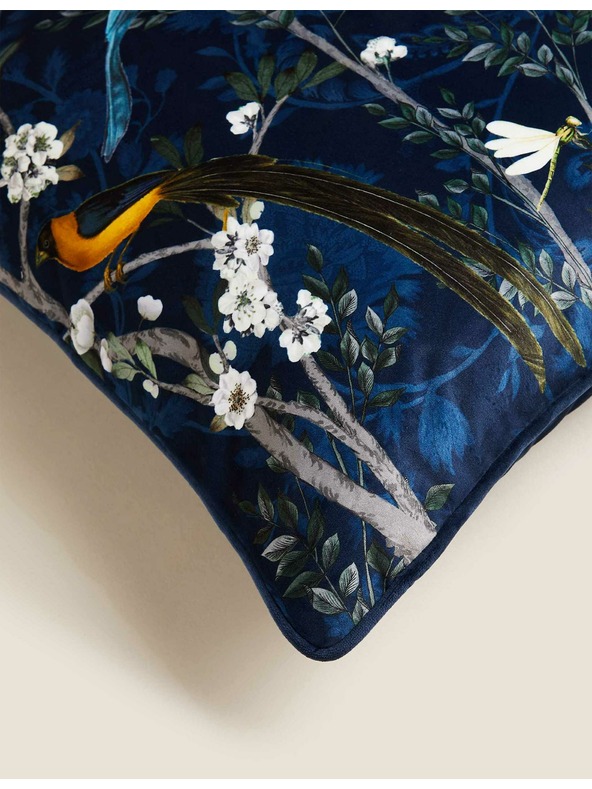 Marks & Spencer Žametna blazina s ptički Marks & Spencer mornarsko modra