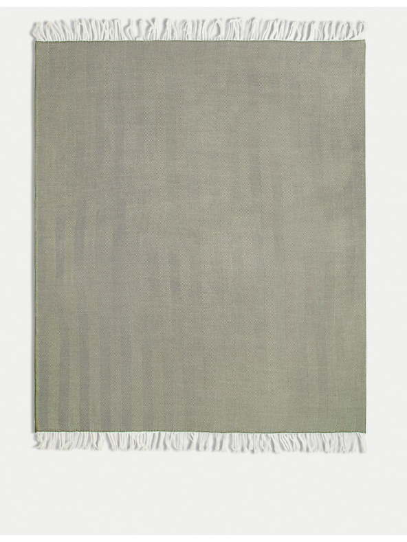 Marks & Spencer Marks & Spencer posteljno pregrinjalo z vzorcem ribje kosti zeleno