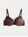 Marks & Spencer Čipkast push-up dekolte nedrček Jasmine z žicami, (vel. A–E) Marks & Spencer rjava
