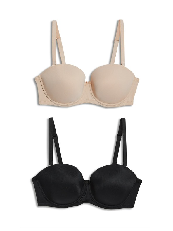 Marks & Spencer Podložen modrček, več načinov nošenja, velikost. A-E, 2 kosa Marks & Spencer black