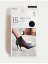 Marks & Spencer Paket 5 parov neprozornih nogavic, 15 DEN Marks & Spencer črna