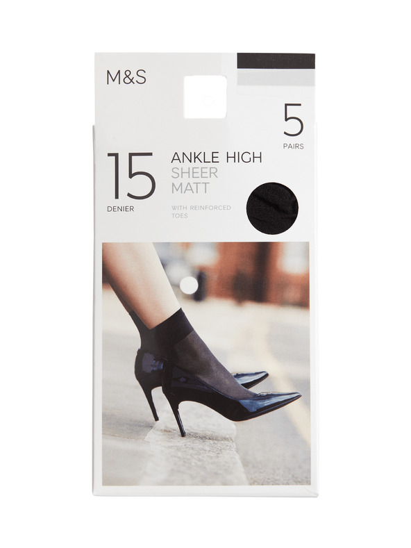 Marks & Spencer Paket 5 parov neprozornih nogavic, 15 DEN Marks & Spencer črna