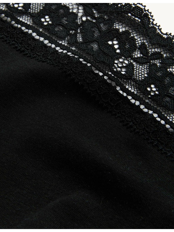 Marks & Spencer Visoko izrezane hlačke iz bombaža in lycre, 5 kosov Marks & Spencer črne