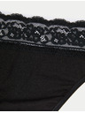 Marks & Spencer Bombažne čipkaste spodnjice z likrom, 5 paketov Marks & Spencer črne